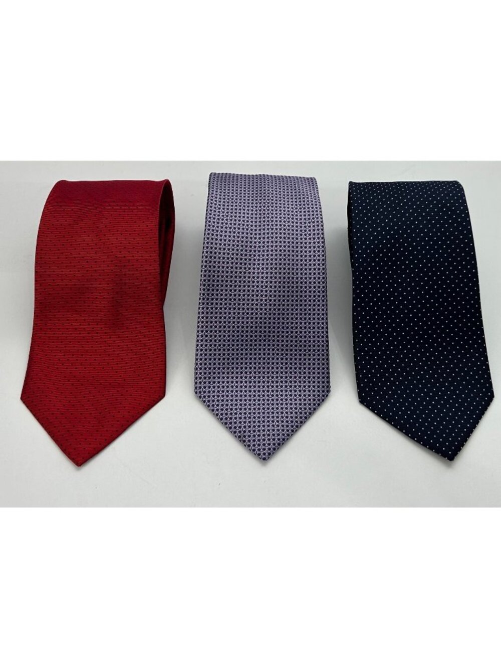 3 Jos. A. Bank Executive & Signature Collection Men's Silk Ties Red Purple Navy